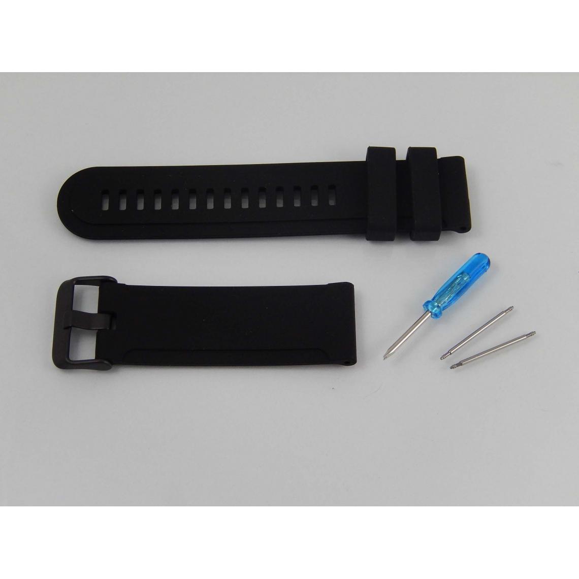 Vhbw - vhbw bracelet L compatible avec Suunto Traverse montre connectée - 12.5cm + 8.5 cm silicone noir - Accessoires montres connectées