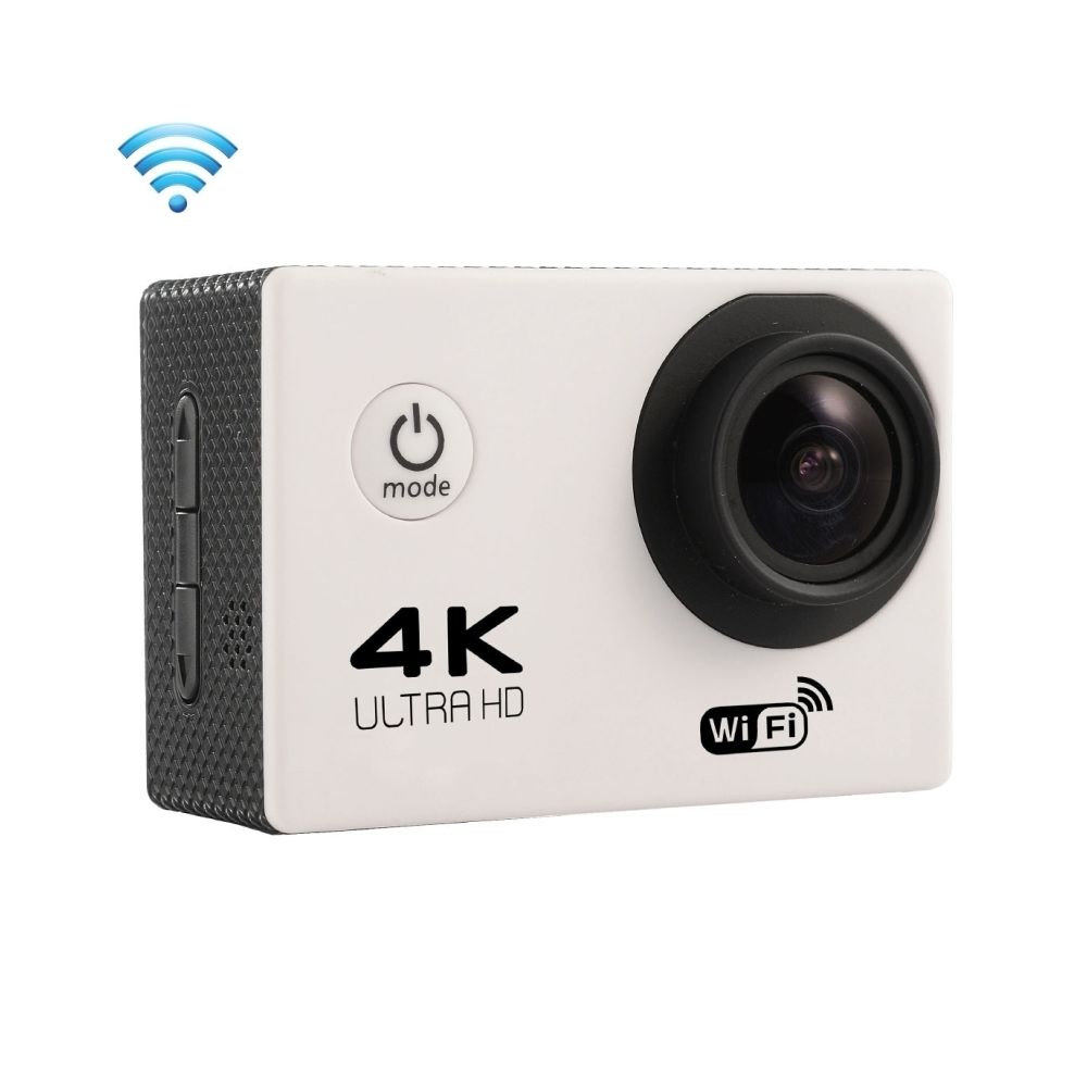 Wewoo - Caméra sport blanc 2.0 pouces écran 4K 170 degrés grand angle wifi d'action caméscope avec étui boîtier étanche, support 64 Go carte micro sd - Caméras Sportives