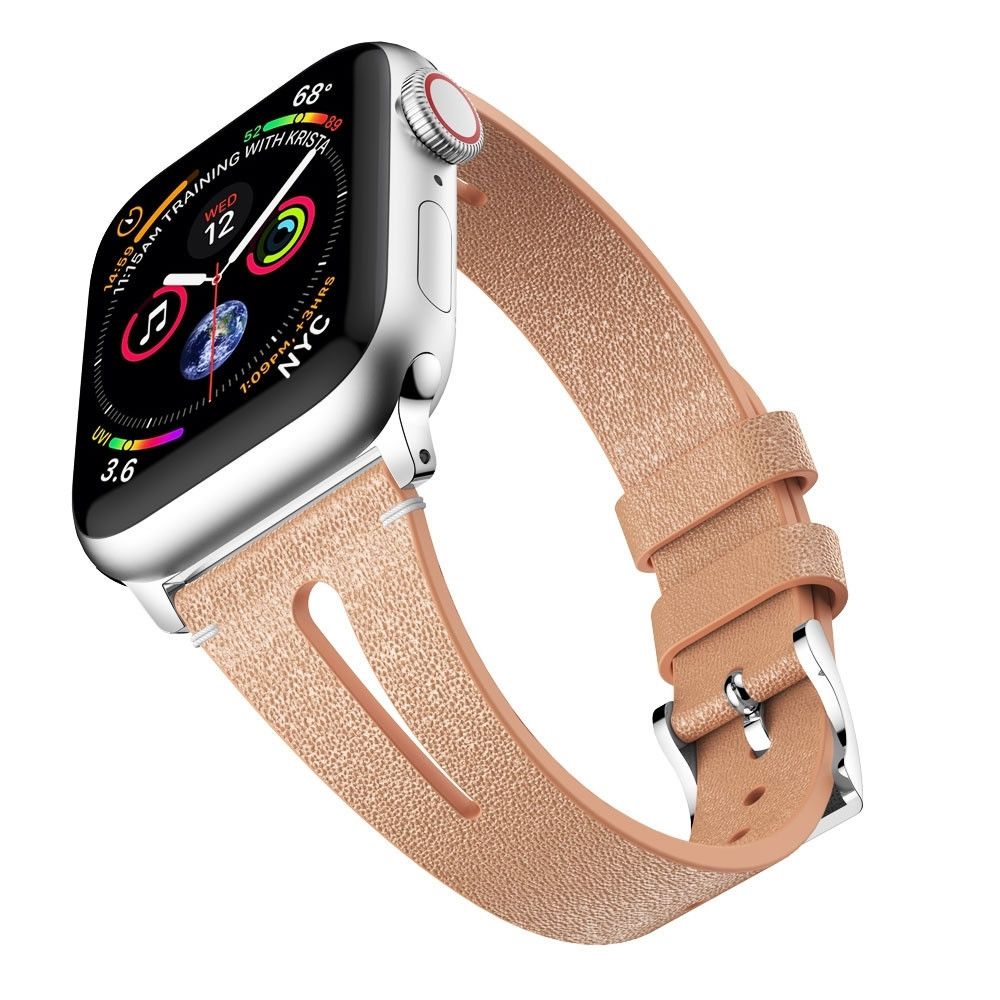 Wewoo - Bracelet en cuir forme de goutte d'eau pour montre-bracelet Apple Watch séries 43 et 2 et 1 38 mm or - Accessoires montres connectées