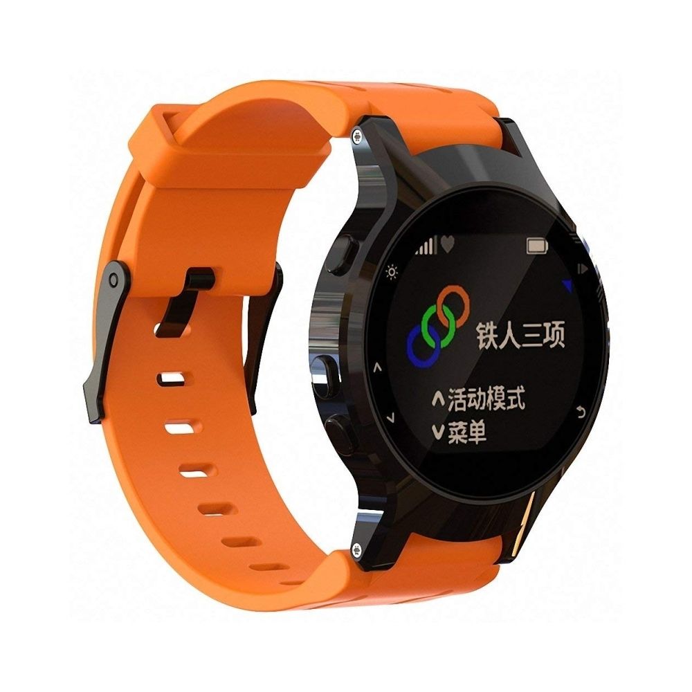 Wewoo - Bracelet pour montre connectée Dragonne Sport en silicone Garmin Forerunner 225 Orange - Bracelet connecté