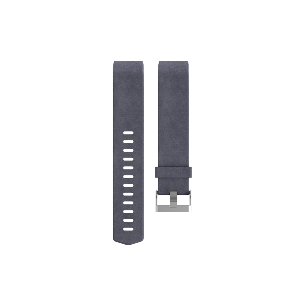 Fitbit - Charge 2 Bracelet Cuir Indigo L - Accessoires bracelet connecté