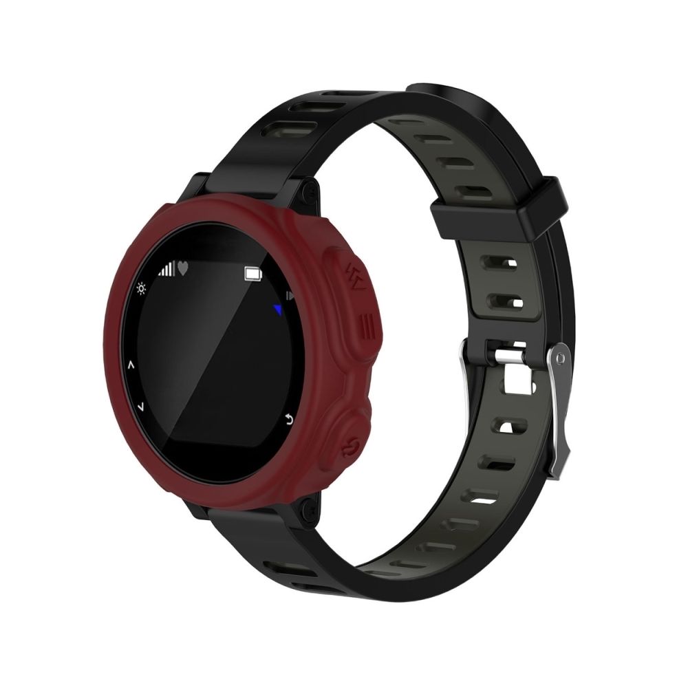 Wewoo - Protection écran Étui de en silicone de montre de couleur solide pour Garmin F235 / F750 rouge - Accessoires montres connectées