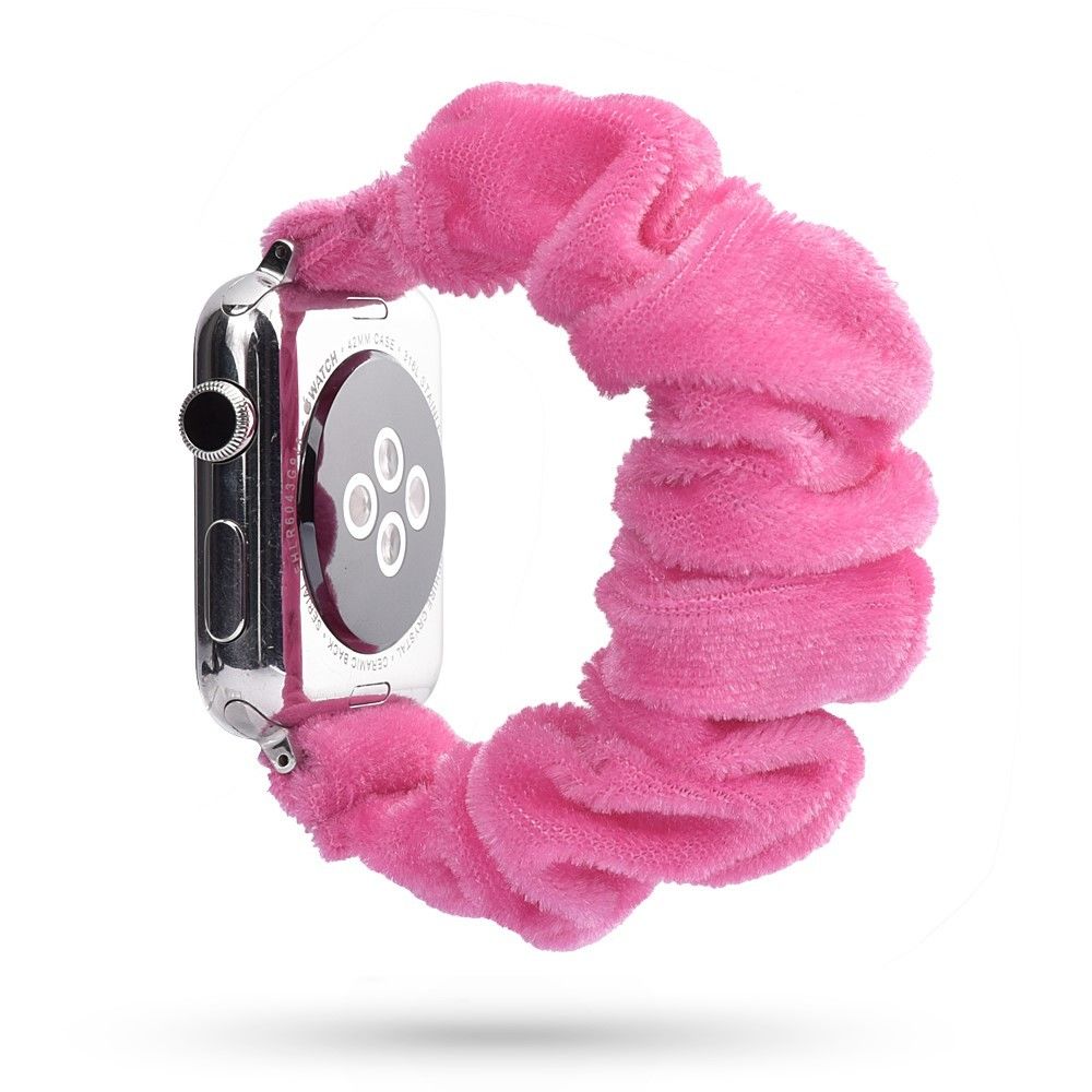 Generic - Bracelet en PU sangle de banque de tissu d'impression rose pour votre Apple Watch Series 5/4 44mm/Series 3/2/1 42mm - Accessoires bracelet connecté
