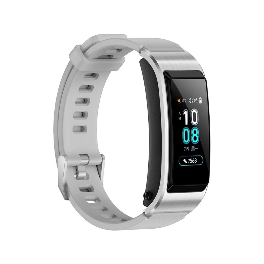 Wewoo - Bluetooth 4.2 Casque Sport Fitness Bracelet de Suivi pour Android / iOS, 1,13 pouces Touch AMOLED 2.5D Ecran, Support Fitness Tracker / Podomètre / Sommeil Gris - Montre connectée