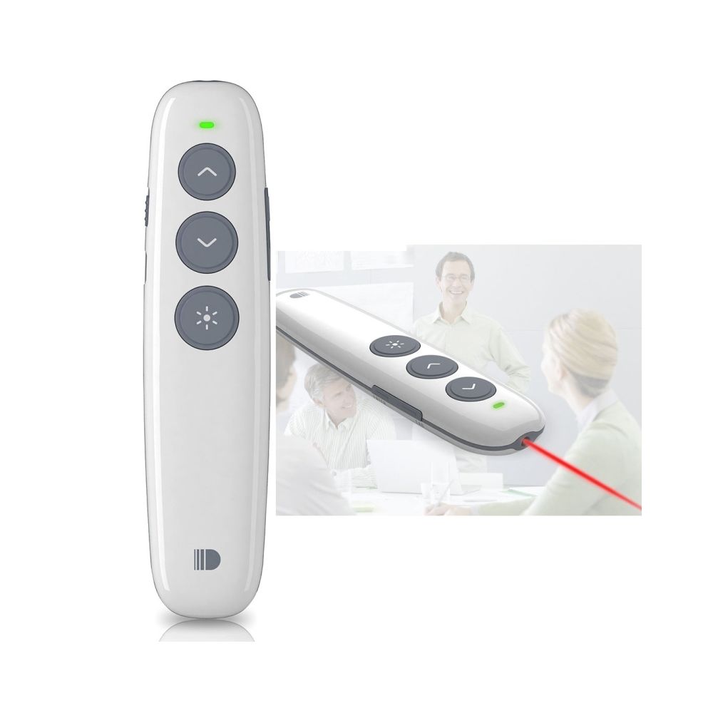 Wewoo - Télécommande blanc 2.4GHz rechargeable Powerpoint Présentation sans fil Cliker Pen Control, Distance de contrôle: 100m - Accessoires de motorisation