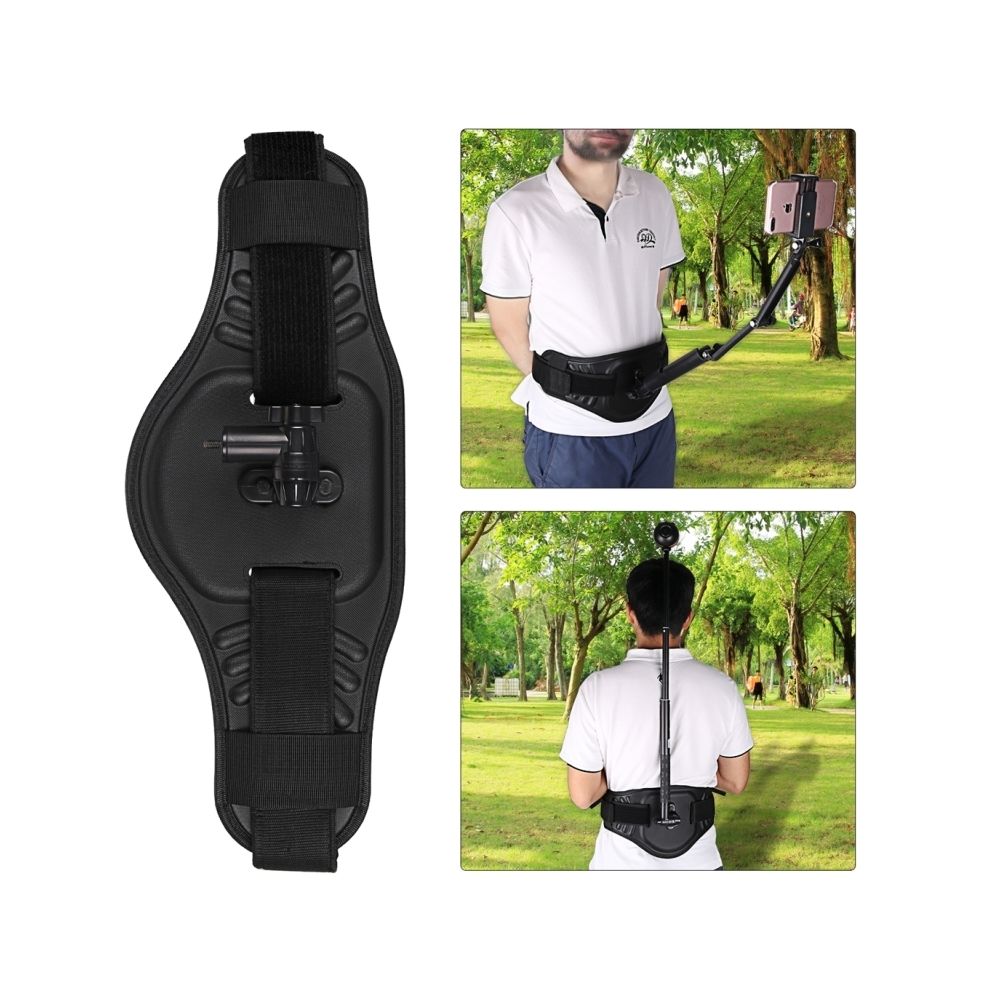 Wewoo - Sangle ceinture avec adaptateur et vis pour GoPro HERO7 / 6/5/5 Session / 4 Session / 4/3 + / 3/2/1, Fusion, Xiaoyi et autres caméras d'action (GP448) (Noir) - Caméras Sportives