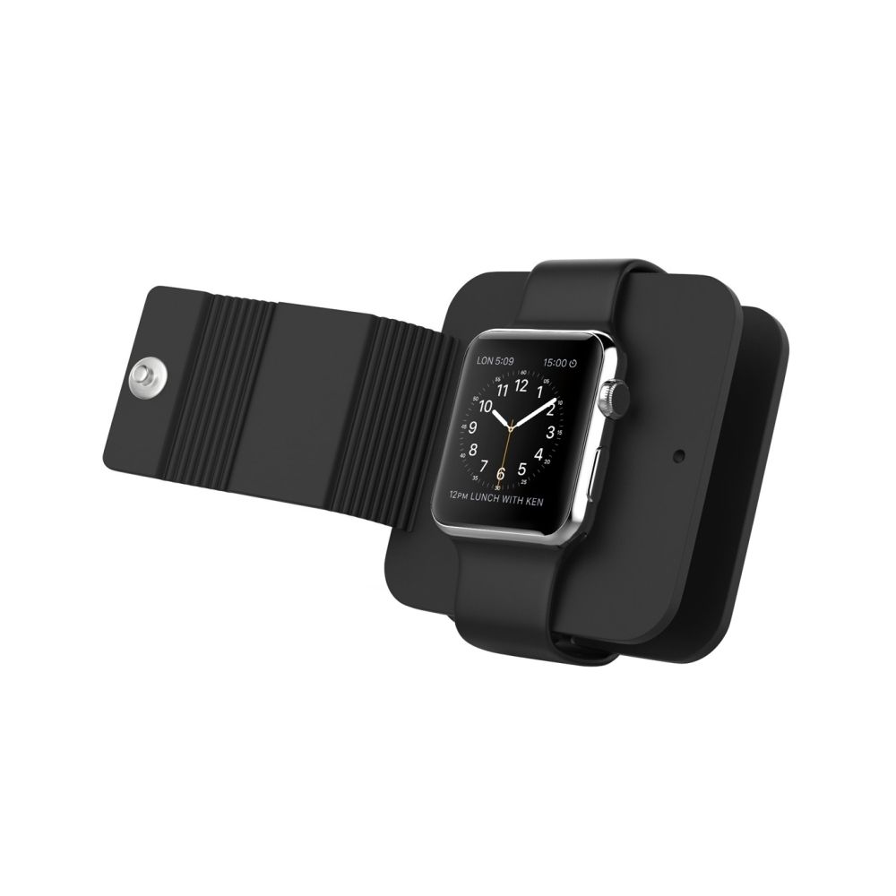 Wewoo - Boitier Coque noir pour Apple Watch 38mm & 42mm série 1 & 2 Câble organisant la station d'accueil de charge de protection en silicone souple, de chargement non inclus - Accessoires Apple Watch