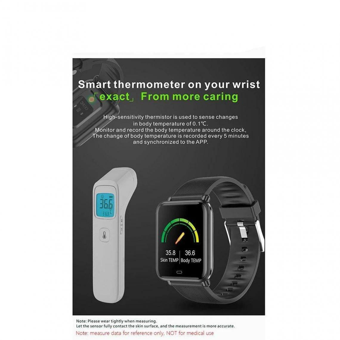 Justgreenbox - 1.3 Inch TFT Fitness Tracker 4 in 1 Smart Watch, Vert - Montre connectée