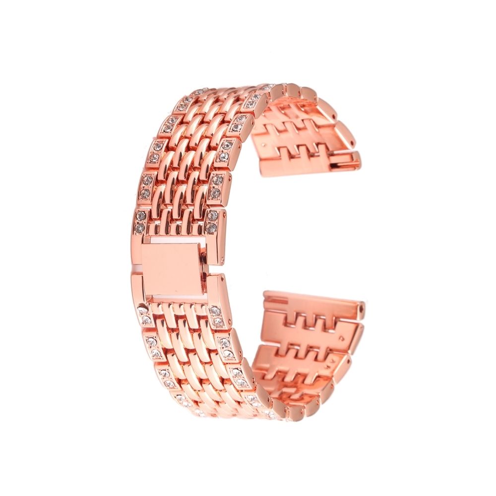 Wewoo - Bracelet pour montre connectée en métal Samsung Gear S3 or rose - Bracelet connecté