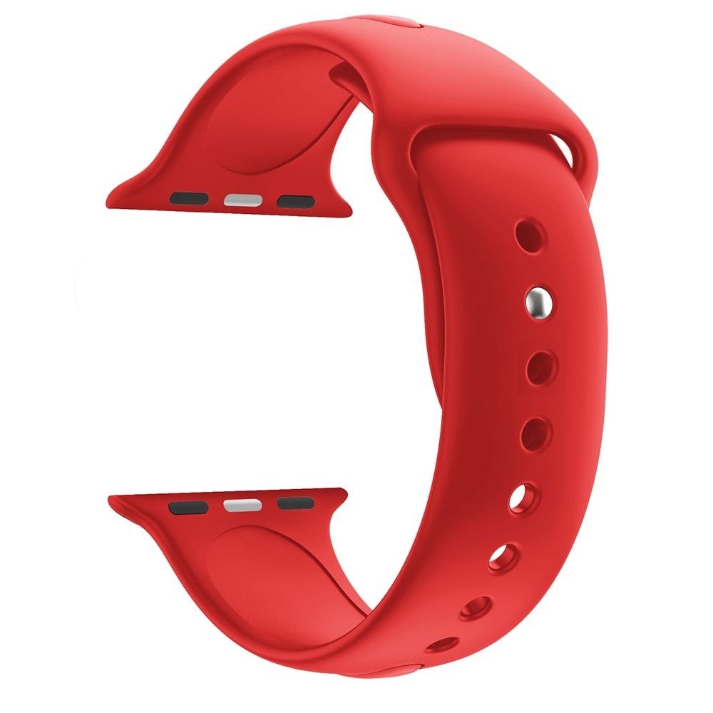 Phonillico - Bracelet Silicone Rouge Souple Sport Mixte Remplacement Montre pour Apple iWatch 40 mm Taille M/L - Accessoires bracelet connecté