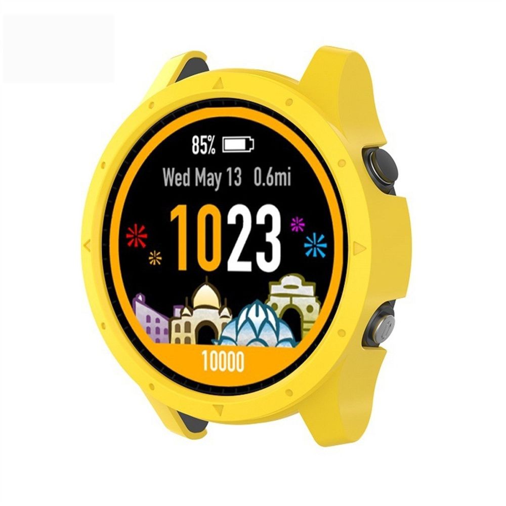 Wewoo - Boîtier de montre Coque de protection Smart Watch PC pour Garmin Forerunner 935 Jaune - Accessoires montres connectées