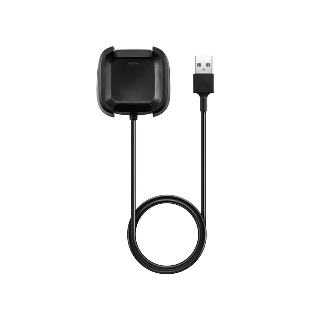 Wewoo - Chargeur USB de remplacement Câble de charge Adaptateur Dock pour Fitbit Versa Smartwatch, Longueur du câble: 1m (Noir) - Accessoires montres connectées