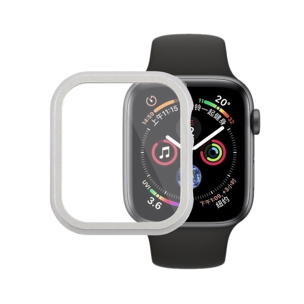 Wewoo - Boitier Étui de protection en métal pour cadre avant pour Apple Watch série 4 44 mm (Argent) - Accessoires Apple Watch