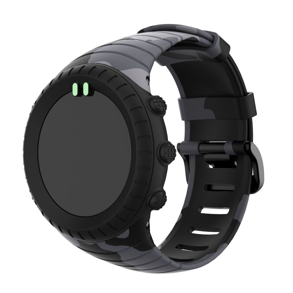 marque generique - Bracelet en silicone camouflage noir pour votre Suunto Core - Accessoires bracelet connecté