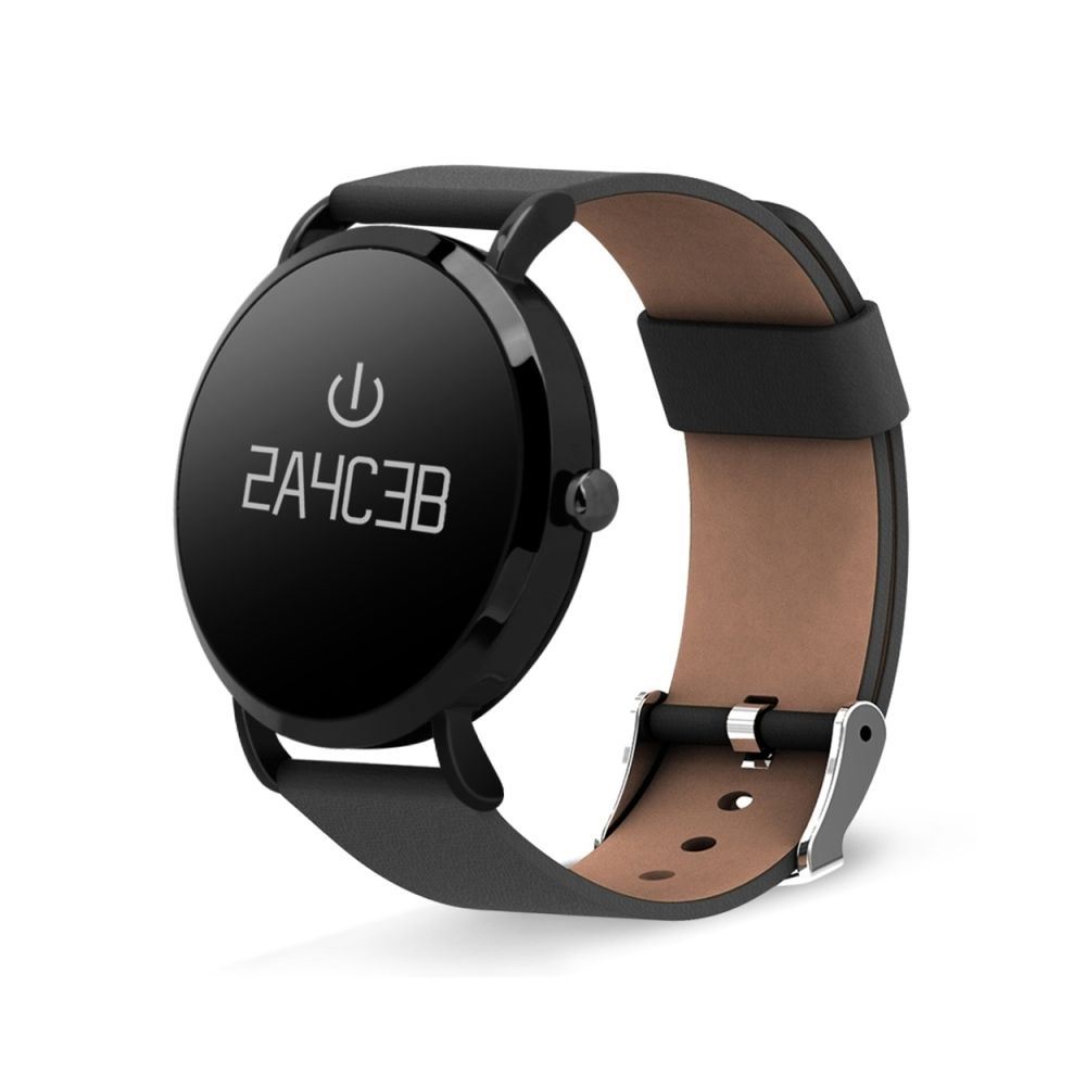 Wewoo - Bracelet connecté noir 0.95 pouces OLED écran en cuir Bluetooth Smart Display, IP67 imperméable, podomètre de / Moniteur de pression artérielle / de fréquence cardiaque / Rappel sédentaire, Compatible avec Android et iOS Téléphones - Montre connectée