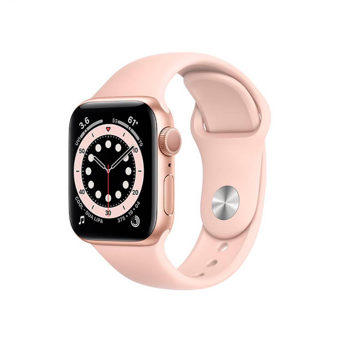 Apple - Apple Watch Series 6 (GPS), 40mm Aluminium Or et Bracelet Sportif Rose Sable - Apple Watch