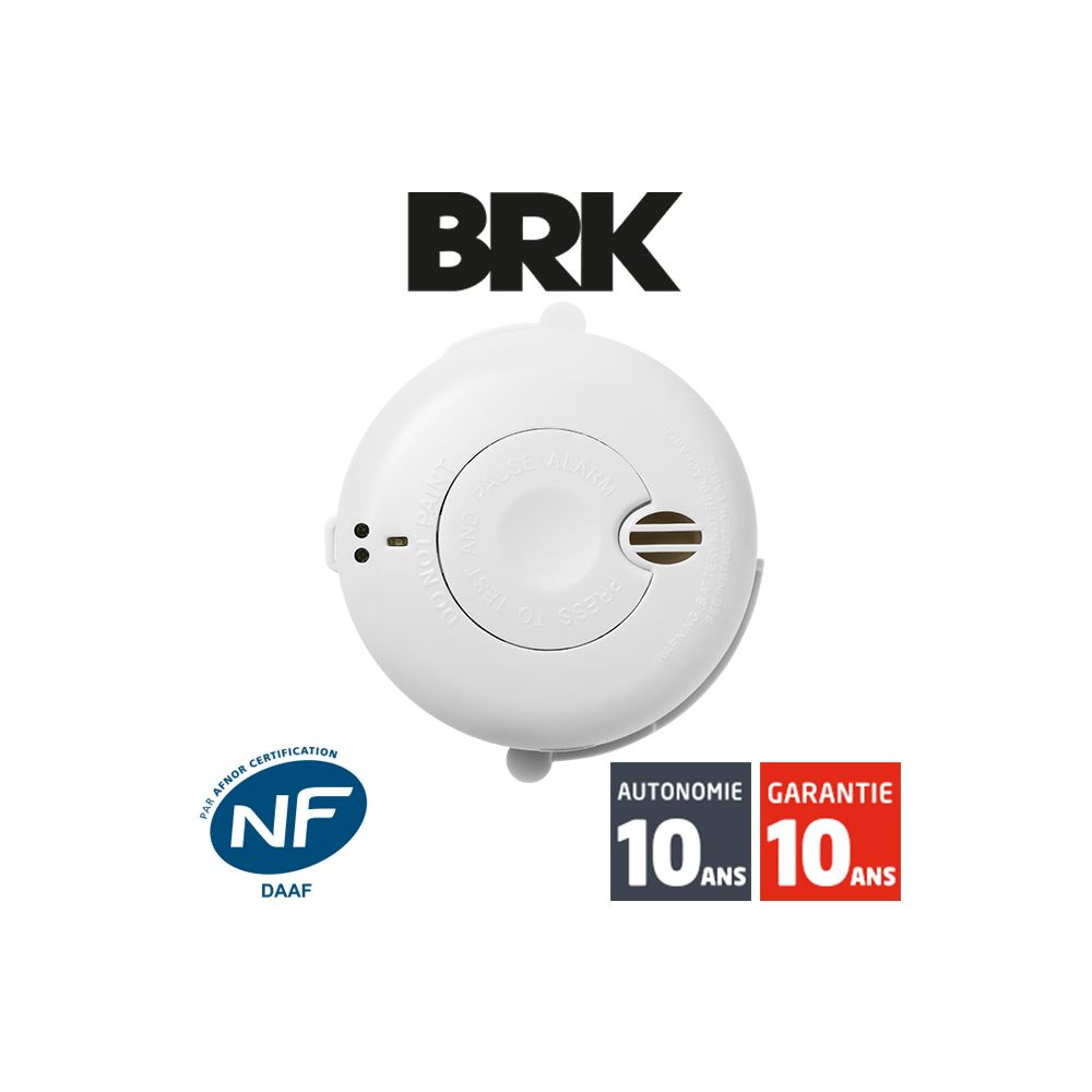 Brkelectronics - BRK - Détecteur de fumée NF BRK SA410LI - Autonomie 10 ans - Garantie 10 ans - Détecteur connecté