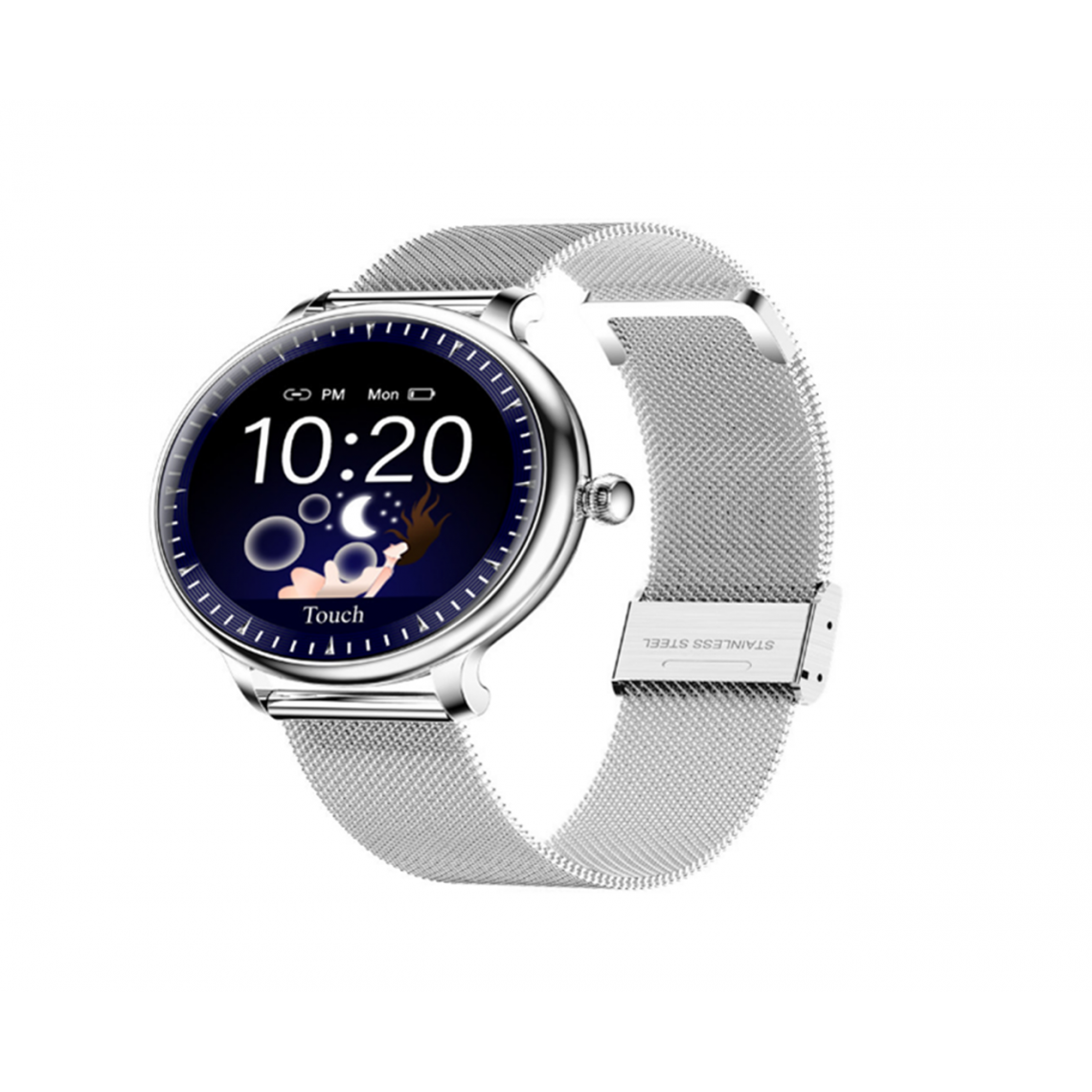 Generic - NY12 1,08 pouce Écran haute définition Smart Watch Lumière et mince corps de la machine et de la fréquence d'esprit Bracelet imperméable-argent - Montre connectée