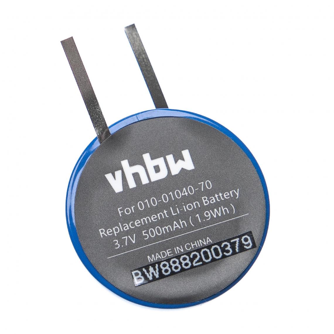 Vhbw - vhbw Batterie remplacement pour Garmin 010-01040-70, PD3555, RJD990101 pour smartwatch montre connectée bracelet fitness (500mAh, 3,7V, Li-ion) - Accessoires montres connectées