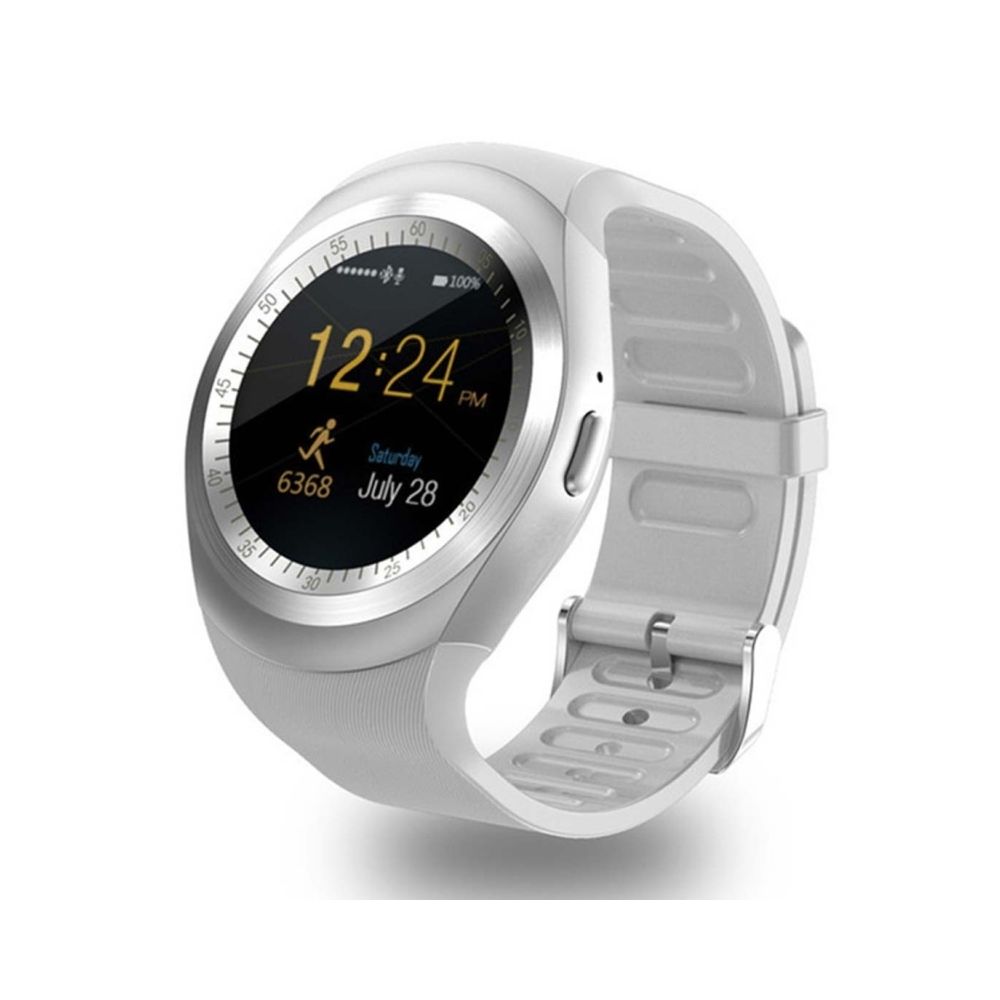 Wewoo - Montre connectée Round Nano Carte SIM Fitness Tracker Smartband Smart Watch, avec WhatsApp Facebook, Podomètre de soutien / Moniteur de sommeil / Contrôle de la musique / Caméra distante / Rappel sédentaire Blanc - Montre connectée