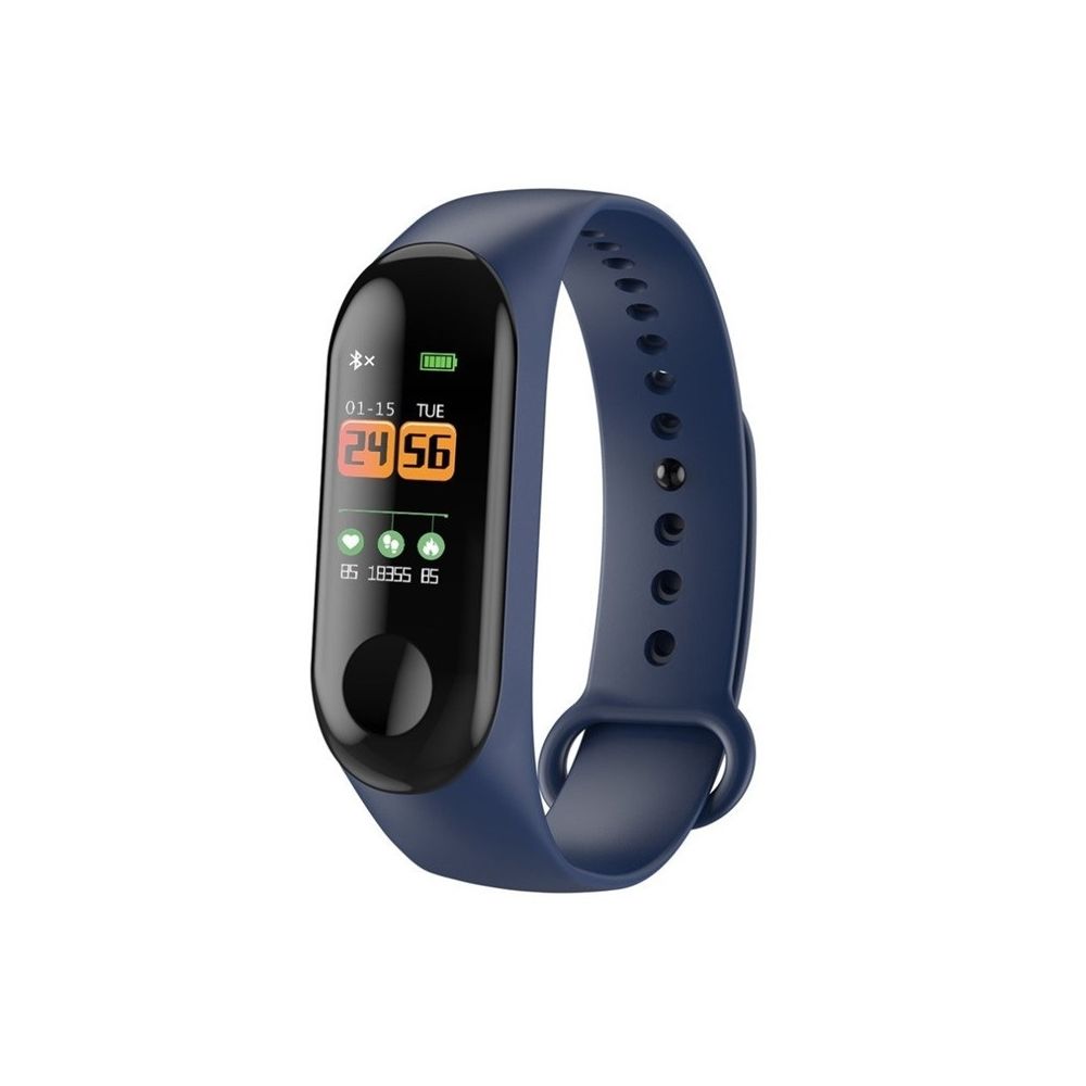 Wewoo - Bracelet connecté M4 0,96 pouces écran couleur TFT Smartwatch IP67 étancherappel d'appel de soutien / surveillance de la fréquence cardiaque / de la pression artérielle / du sommeil / rappel de sédentarité bleu - Bracelet connecté