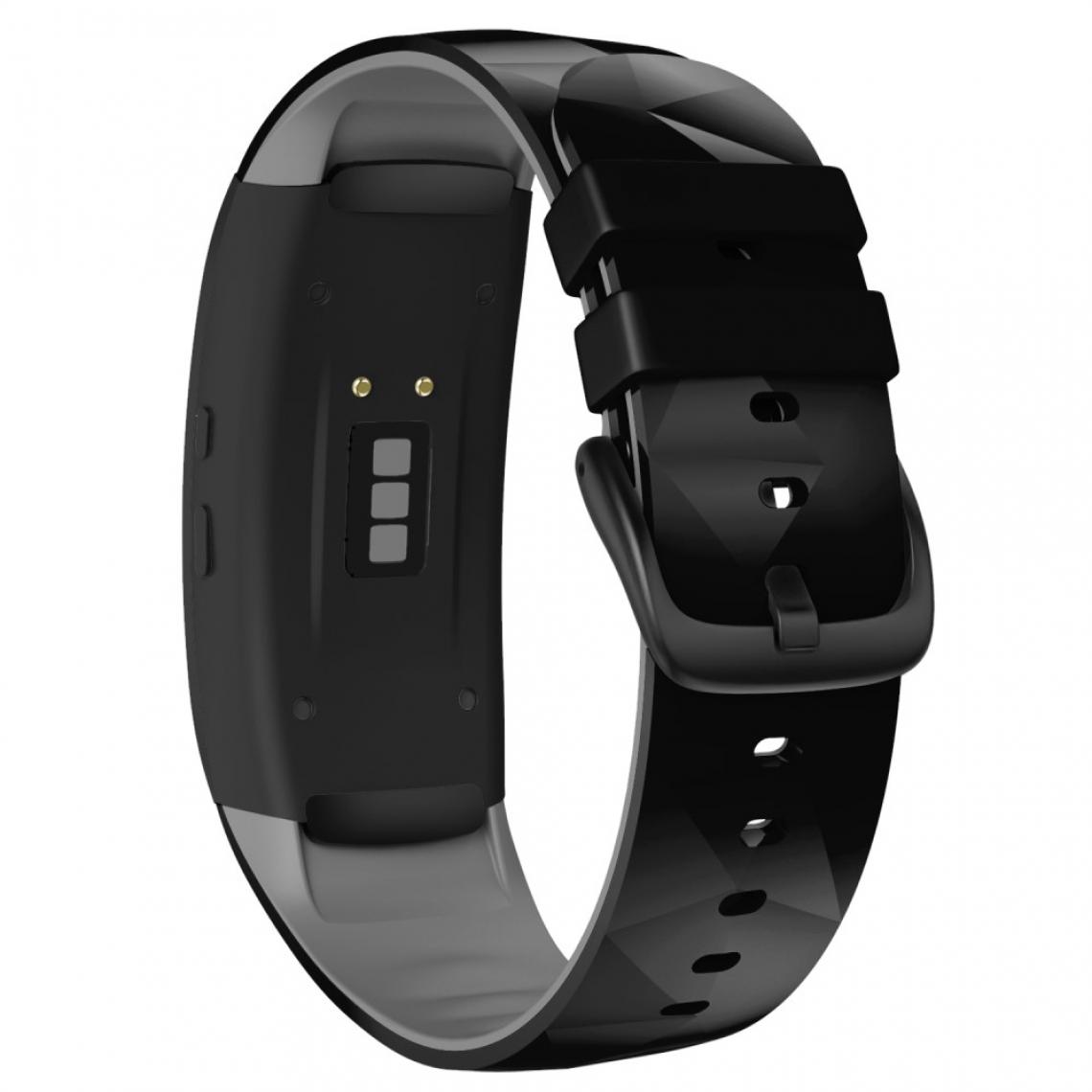 Other - Bracelet en TPU Ceinture ajustable bicolore noir/gris pour votre Samsung Galaxy Fit2/Fit2 Pro - Accessoires bracelet connecté