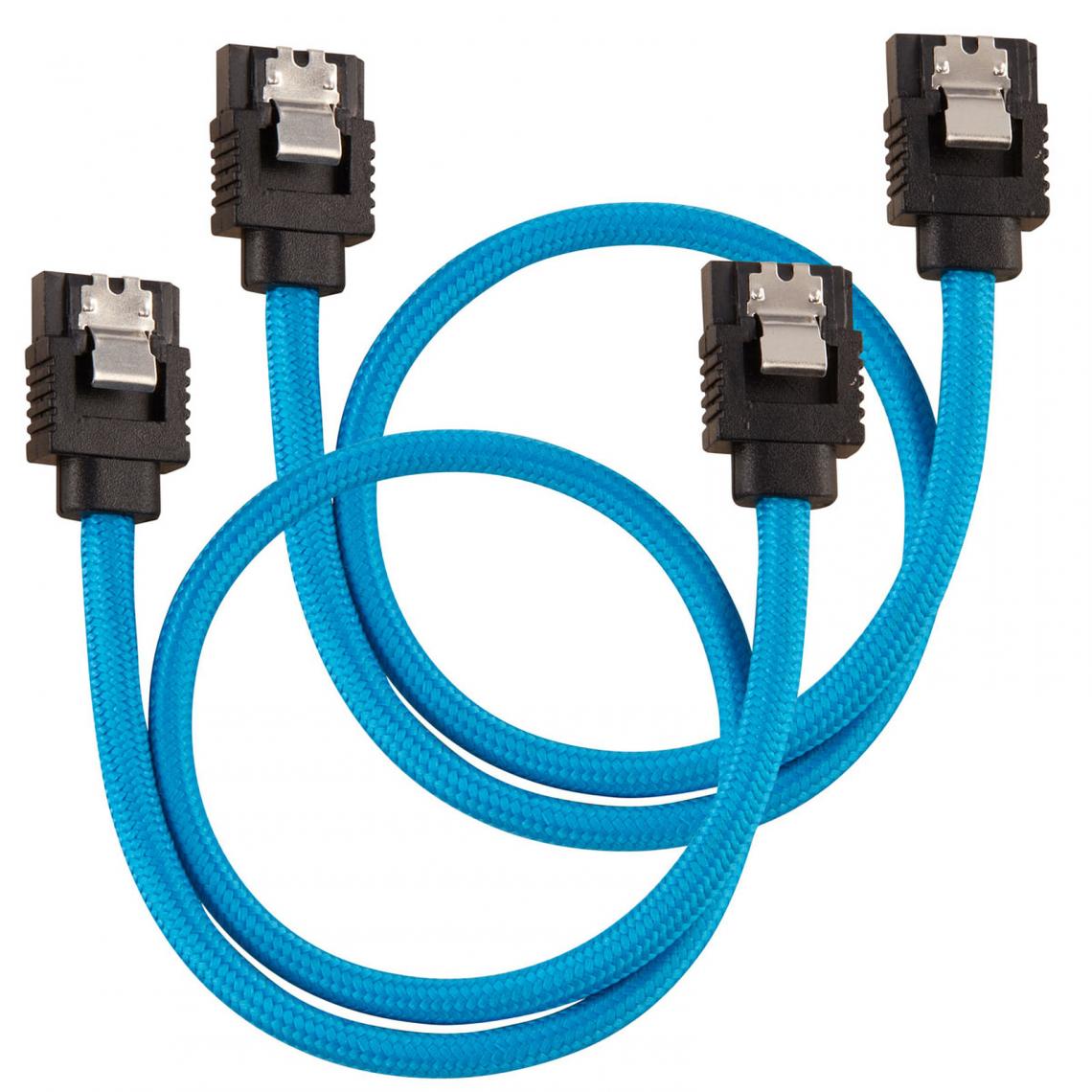 Corsair - Câbles SATA gainés 30 cm (coloris bleu) - Accessoires bracelet connecté