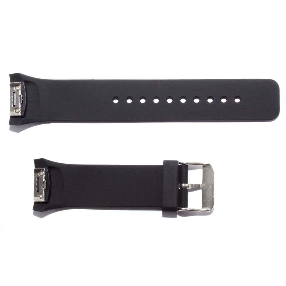 Vhbw - vhbw Bracelet de rechange noir taille L, large pour Smartwatch bracelet de fitness Samsung Galaxy Gear S2, SM-R720, SM-R730. - Accessoires montres connectées