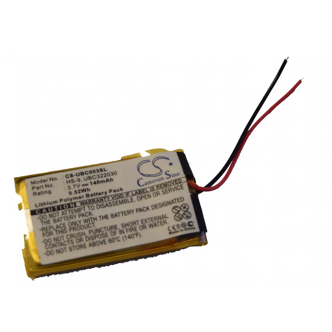 Vhbw - Batterie 140mAh (3.7V) vhbw pour Ultralife UBC322030, UBP008 Remplace: UBC322030, HS-9 - Autre appareil de mesure