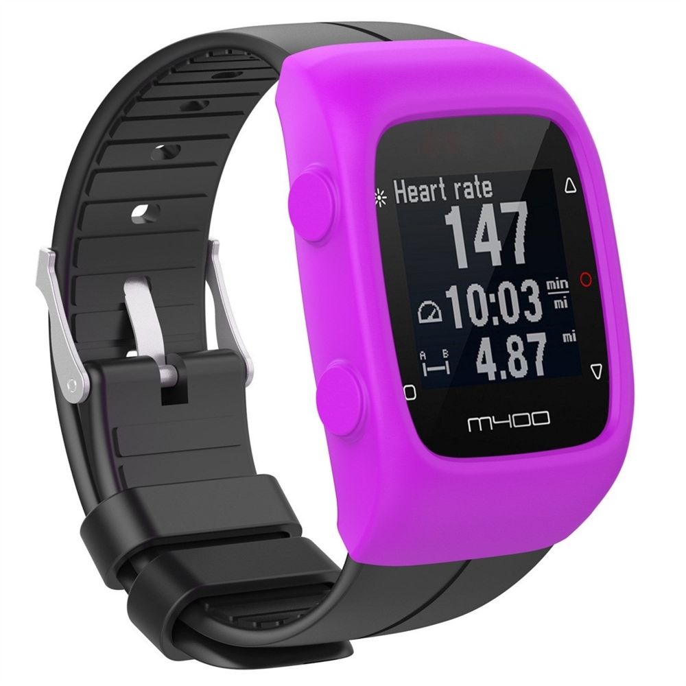 Wewoo - Protection écran Étui de en silicone Smart Watch pour POLAR M430 violet - Accessoires montres connectées