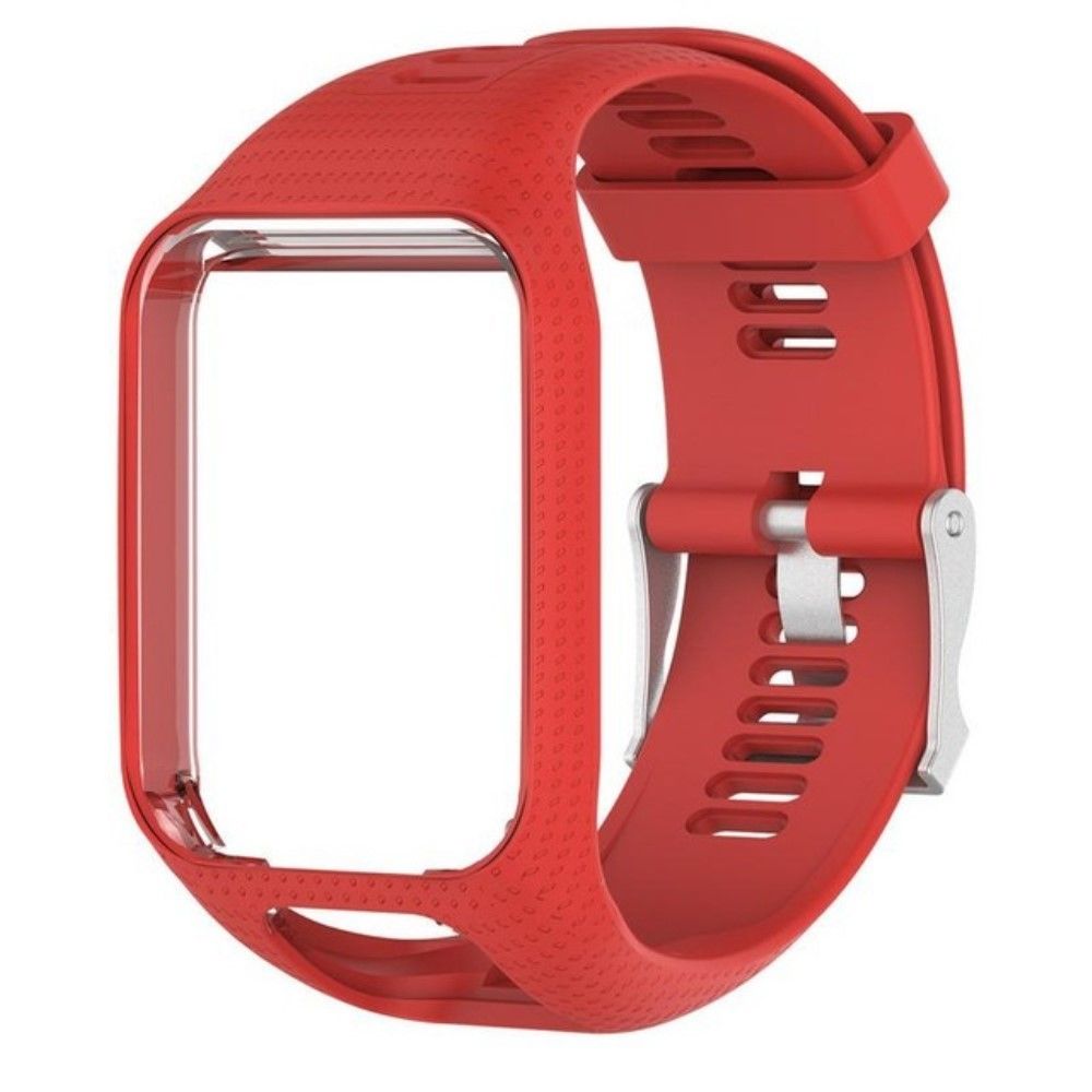 marque generique - Bracelet en silicone souple rouge pour votre TomTom Sport Runner 2/3 - Accessoires bracelet connecté
