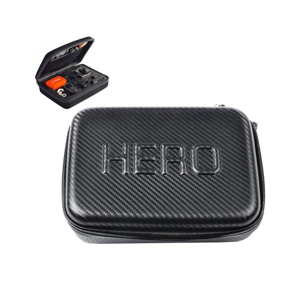 Wewoo - Mallette de rangement pour GoPro Hero 4 / 3+ / 3/2/1 taille: 22.5cm x 16cm x 6cm noir Étui portable étanche aux chocs en fibre carbone - Caméras Sportives