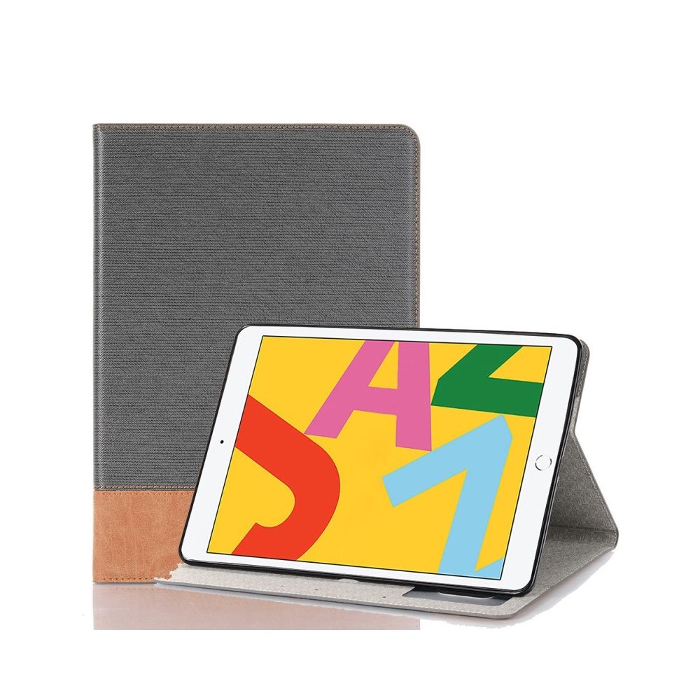 Wewoo - Pour iPad 10.2 / 10.5 Cross Texture Horizontal Flip Housse en cuir PU avec support et fentes cartes et portefeuille gris - Accessoires montres connectées