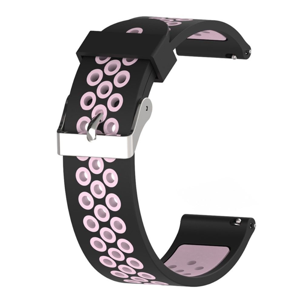 marque generique - Bracelet en TPU deux couleurs noir/rose pour votre Samsung Galaxy Watch Active - Accessoires bracelet connecté