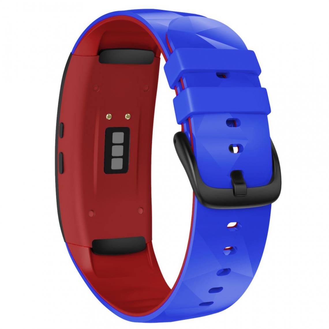 Other - Bracelet en TPU Ceinture ajustable bicolore Bleu royal/rouge pour votre Samsung Galaxy Fit2/Fit2 Pro - Accessoires bracelet connecté