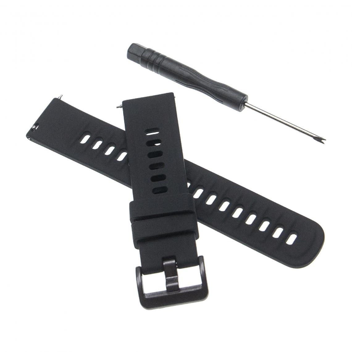 Vhbw - vhbw bracelet compatible avec Amazfit Neo montre connectée - 12 + 8,5 cm silicone noir - Accessoires montres connectées