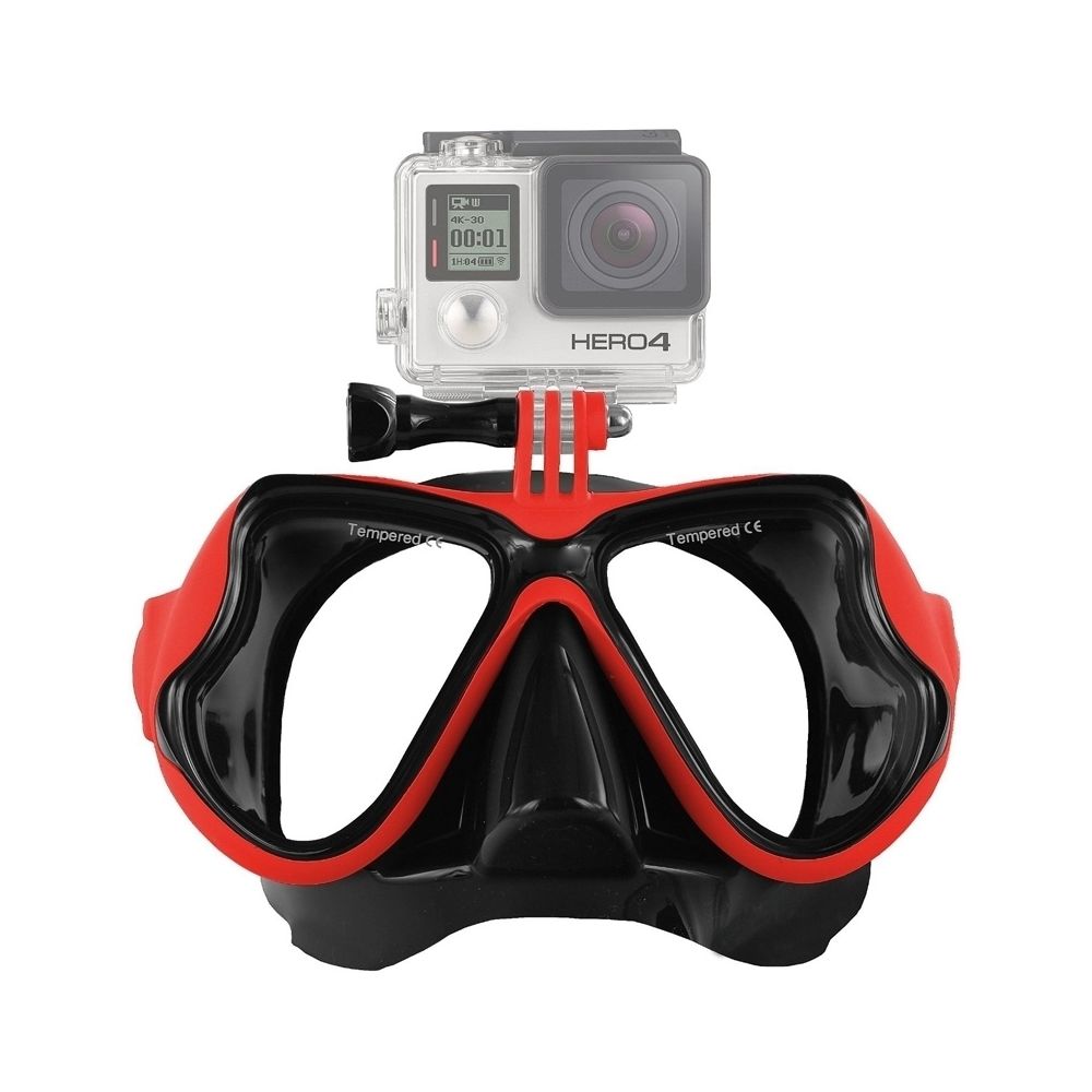 Wewoo - Masque de plongée rouge pour GoPro HERO4 / 3 + / 3/2/1 Sports nautiques équipement de de lunettes de natation - Caméras Sportives