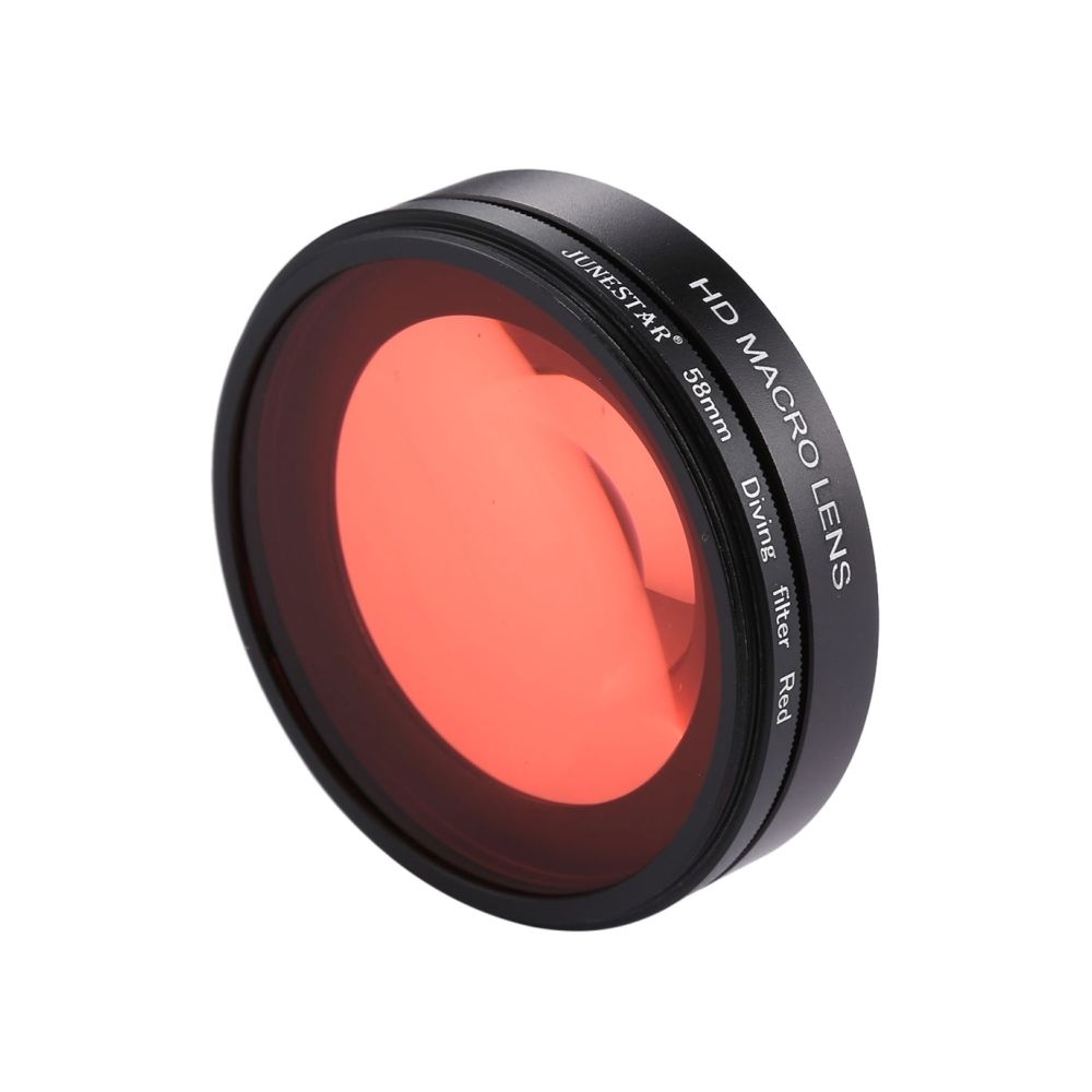 Wewoo - Filtre rouge pour GoPro HERO6 / 5 58mm 16X Macro Lentille + de de Plongée avec Couvercle de la + Adaptateur + Chaîne + Chiffon de Nettoyage - Caméras Sportives