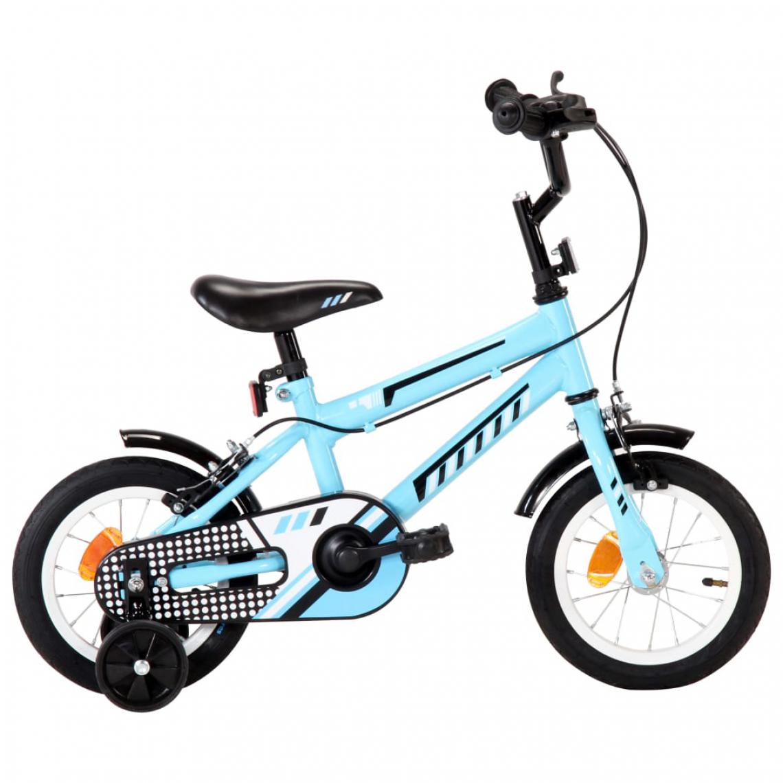 Vidaxl - vidaXL Vélo pour enfants 12 pouces Noir et bleu - Vélo électrique