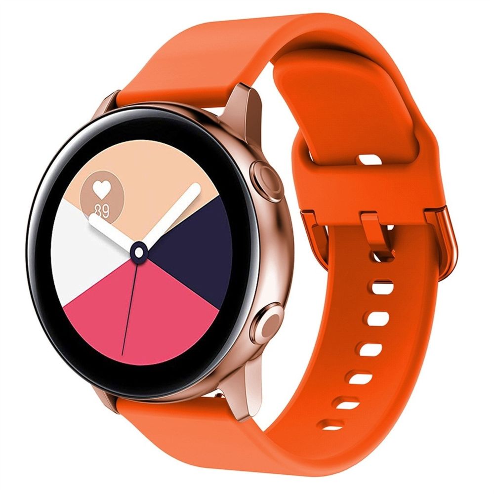 Wewoo - Bracelet pour montre connectée Smartwatch de poignet à boucle de électrolytique Galaxy Watch Active Orange - Bracelet connecté