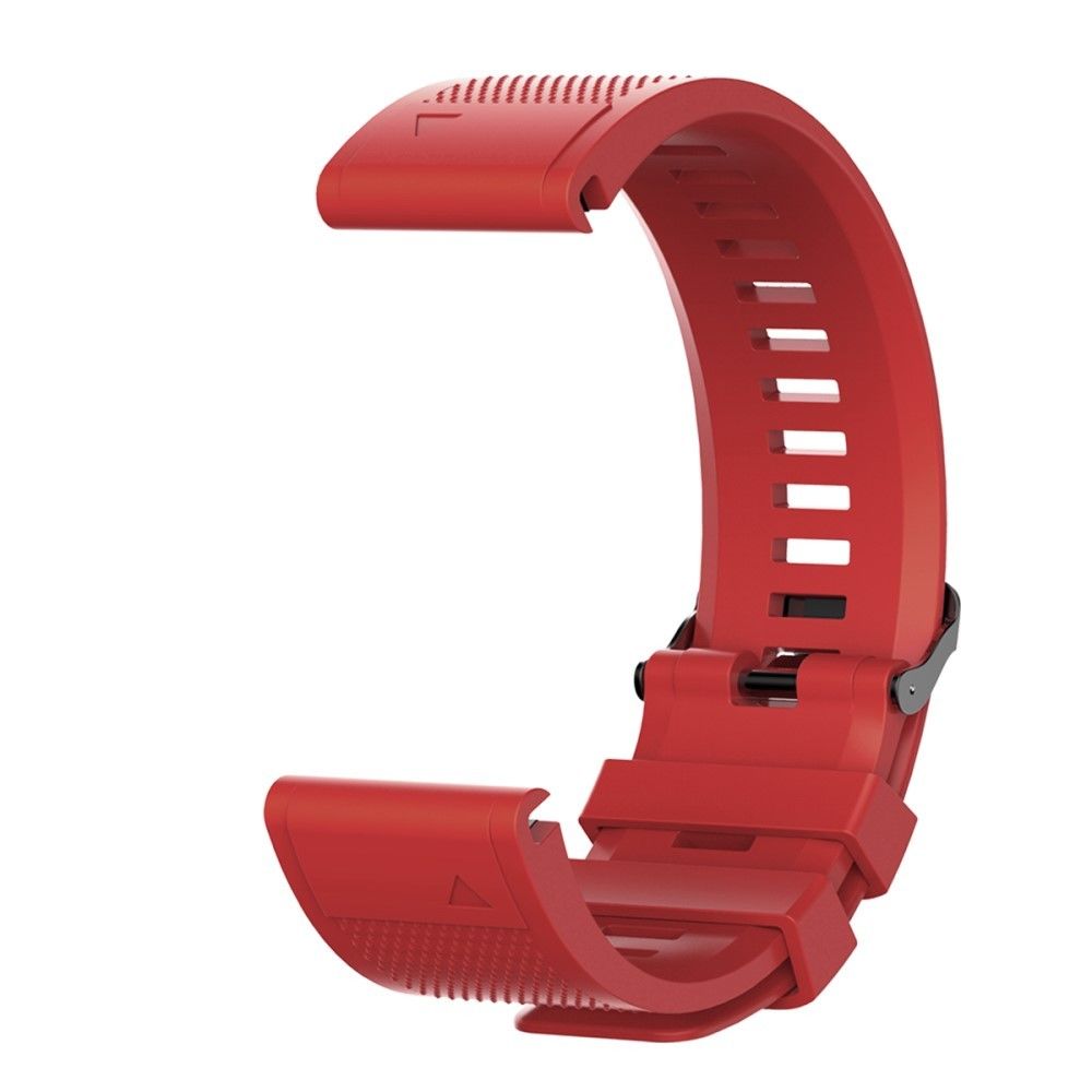 marque generique - Bracelet en silicone souple rouge pour votre Garmin Fenix 6X/6X Pro/Fenix 5X/Fenix 5X Plus 26mm - Accessoires bracelet connecté