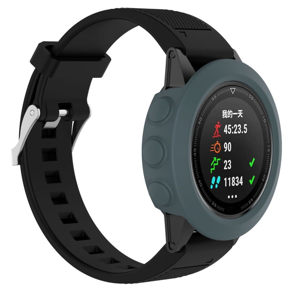 Wewoo - Boîtier de montre Étui de protection en silicone Smart Watchhôte non inclus pour Garmin Fenix 5 bleu marine - Accessoires montres connectées