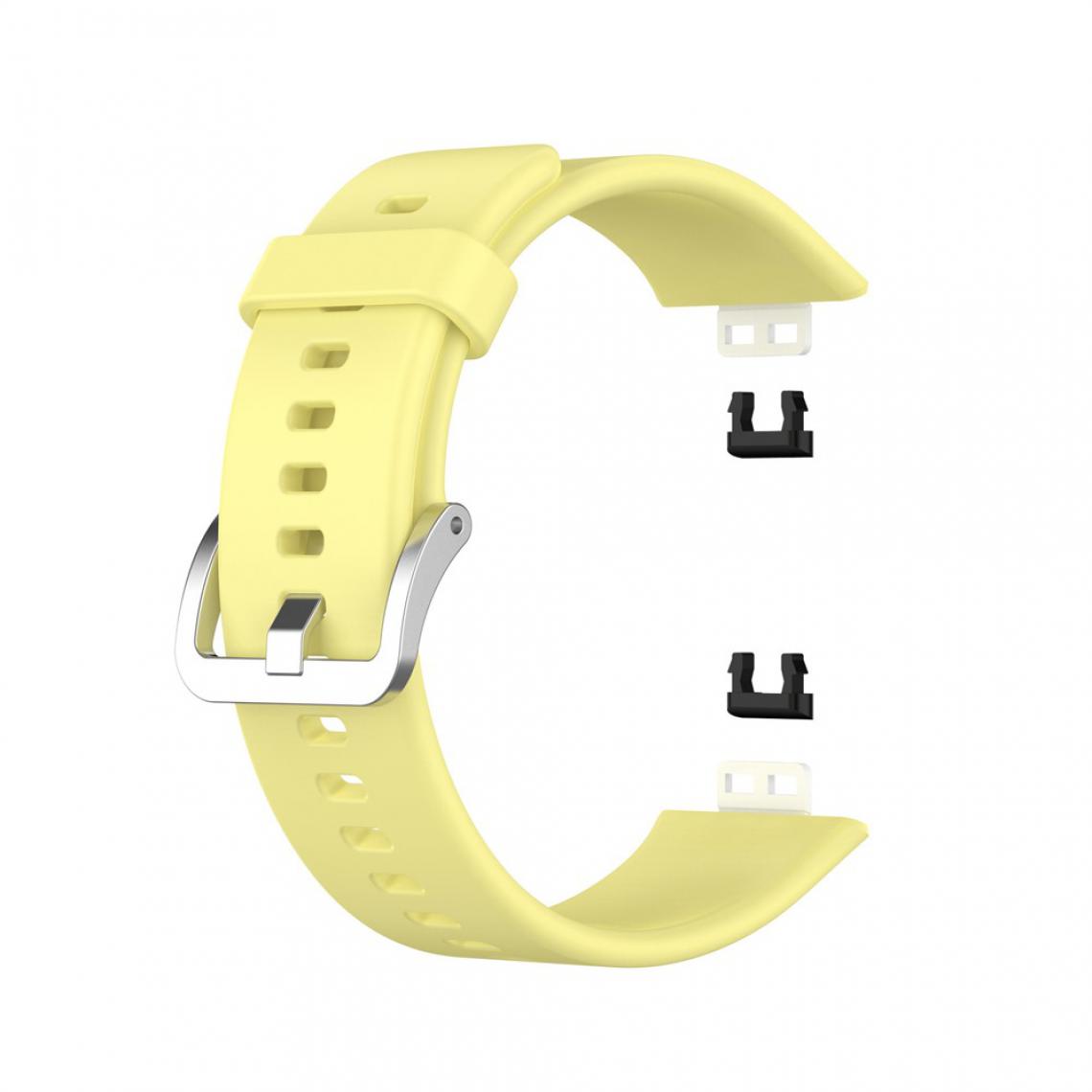 Other - Bracelet en silicone Boucle souple jaune pour votre Huawei Watch Fit 2020 - Accessoires bracelet connecté