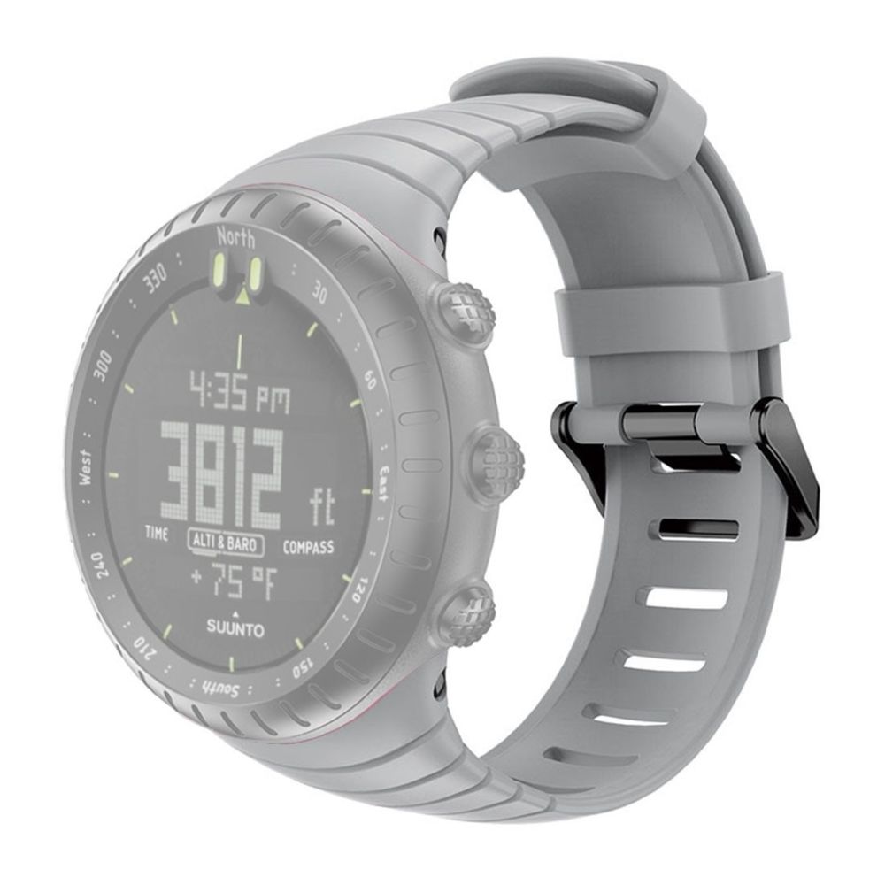 Wewoo - Bracelet pour montre connectée de en silicone Smart Watch Suunto Core Gris - Bracelet connecté