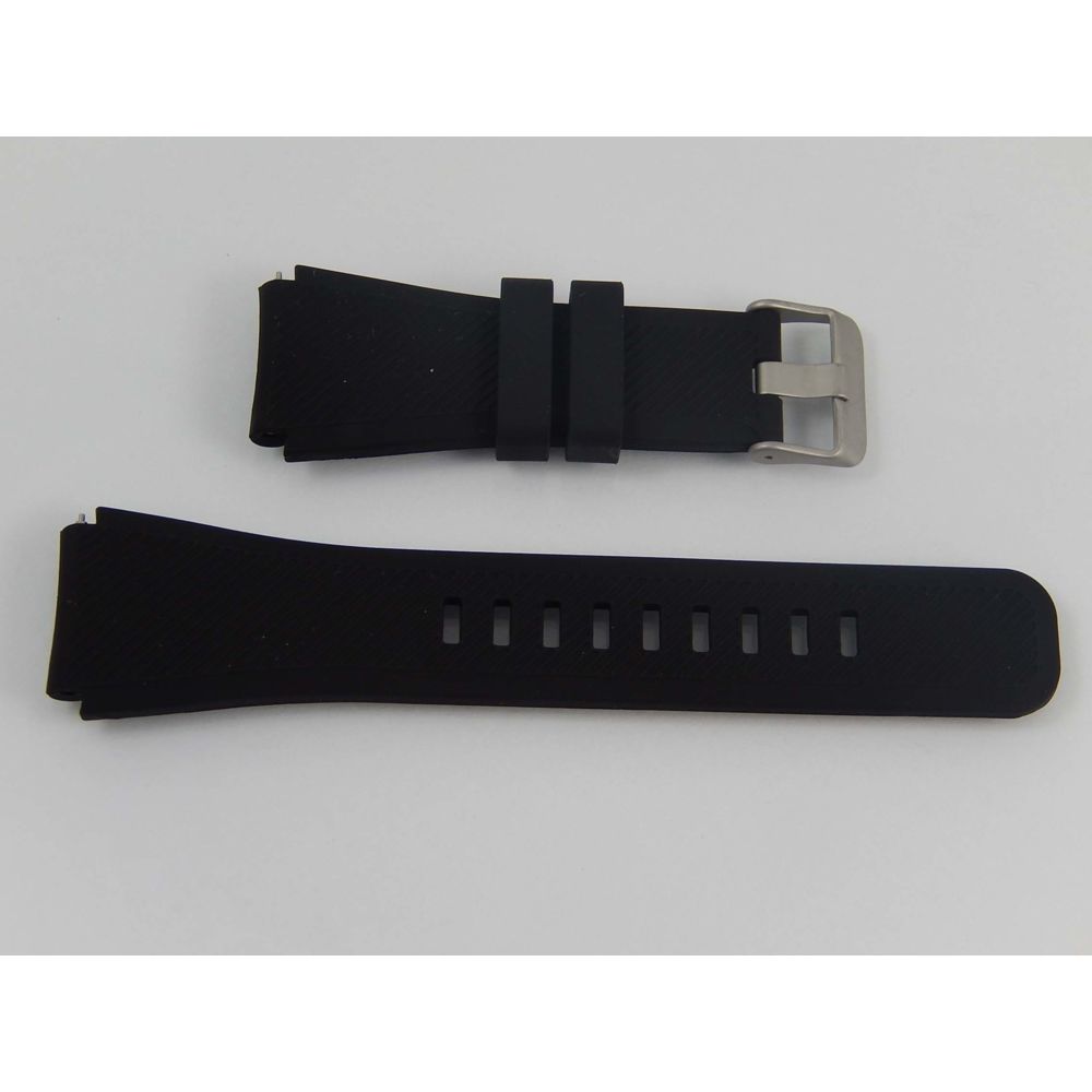 Vhbw - vhbw bracelet silicone noir 13cm + 8,3 cm compatible avec Samsung Gear S3 Classic SM-R770, S3 Frontier SM-R760 - Accessoires montres connectées