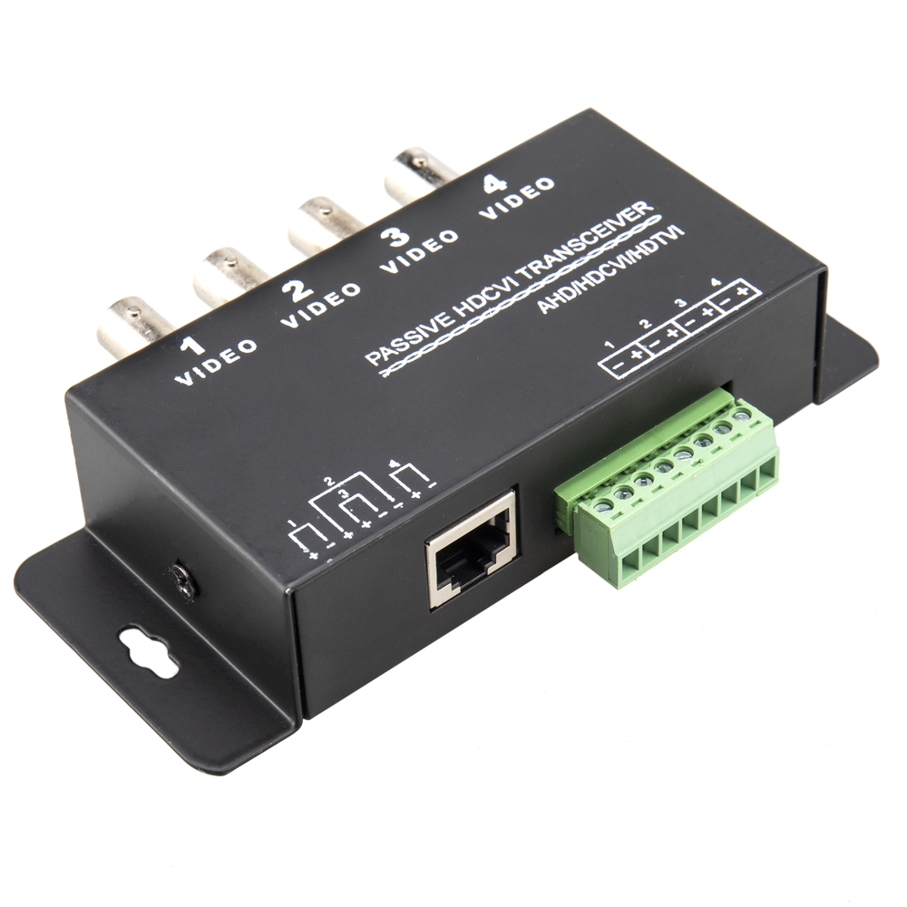 Bematik - Émetteur-récepteur vidéo passif 4 ports BNC vers le bornier RJ45 TTP414V - Accessoires sécurité connectée
