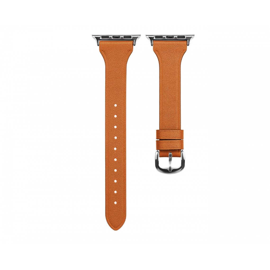 Generic - B18 Brown Watch Bracelets de rechange 42mm 44mm 44mm 44mm Petite taille Sangle de cuir en forme de T pour Apple Iwatch 7654321 SE - Accessoires Apple Watch