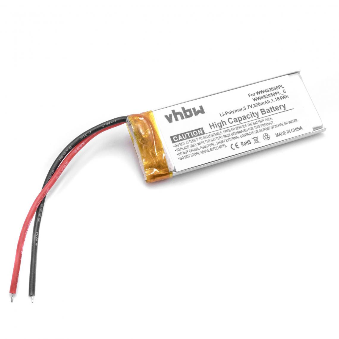 Vhbw - vhbw batterie Li-Polymer 320mAh (3.7V) pour casque, écouteurs Cardo CQ1, Q3, Scala Rider Q3, FM, Solo comme WW452050PL, WW452050PL_C. - Autre appareil de mesure