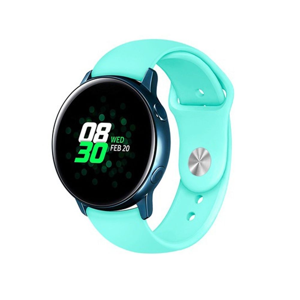 Wewoo - Montre connectée Bracelet en silicone monochrome pour appliquer la Samsung Galaxy Active 20 mm turquoise - Montre connectée