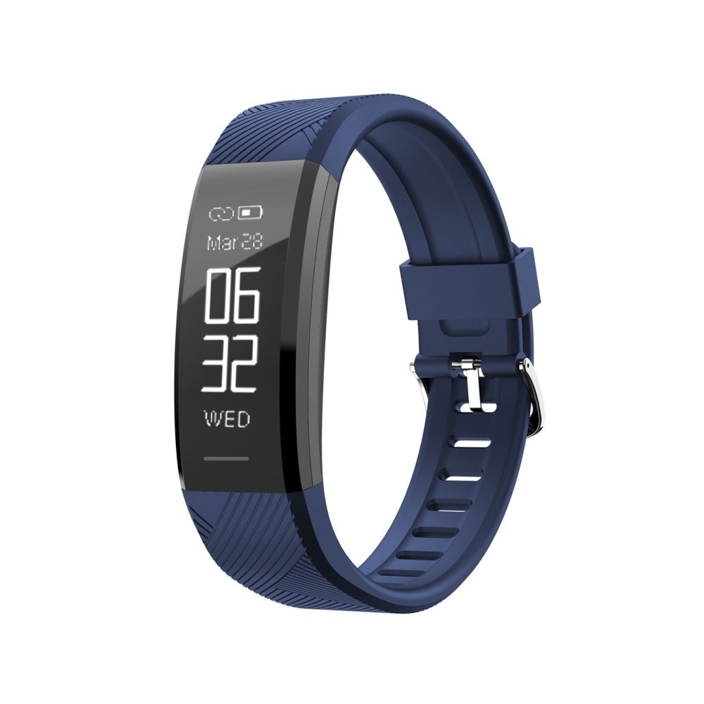 Wewoo - Bracelet connecté Smartwatch Fitness Tracker Smartband écran OLED de 0,87 pouce, IP67 étanche, mode Sports de soutien / moniteur de fatigue / de sommeil / de fréquence cardiaque / rappel sédentaire bleu - Bracelet connecté